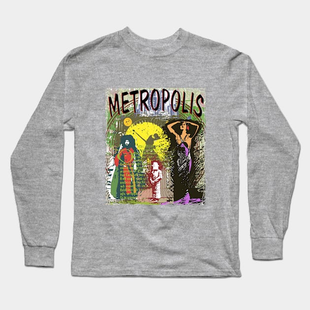 Metropolis Long Sleeve T-Shirt by Lizarius4tees